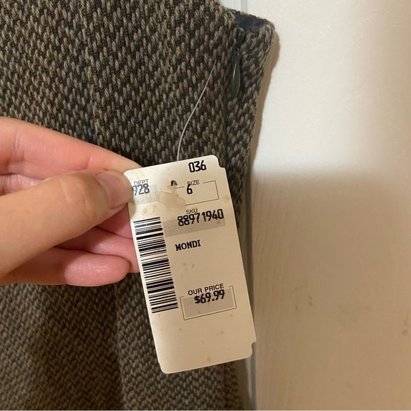 Vintage NWT Mondi Virgin Wool Cotton Knit Overall Jumper Dress Brown Size small - Picture 6 of 11